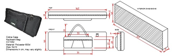 88 Key Padded Keyboard Bag Dimensions 